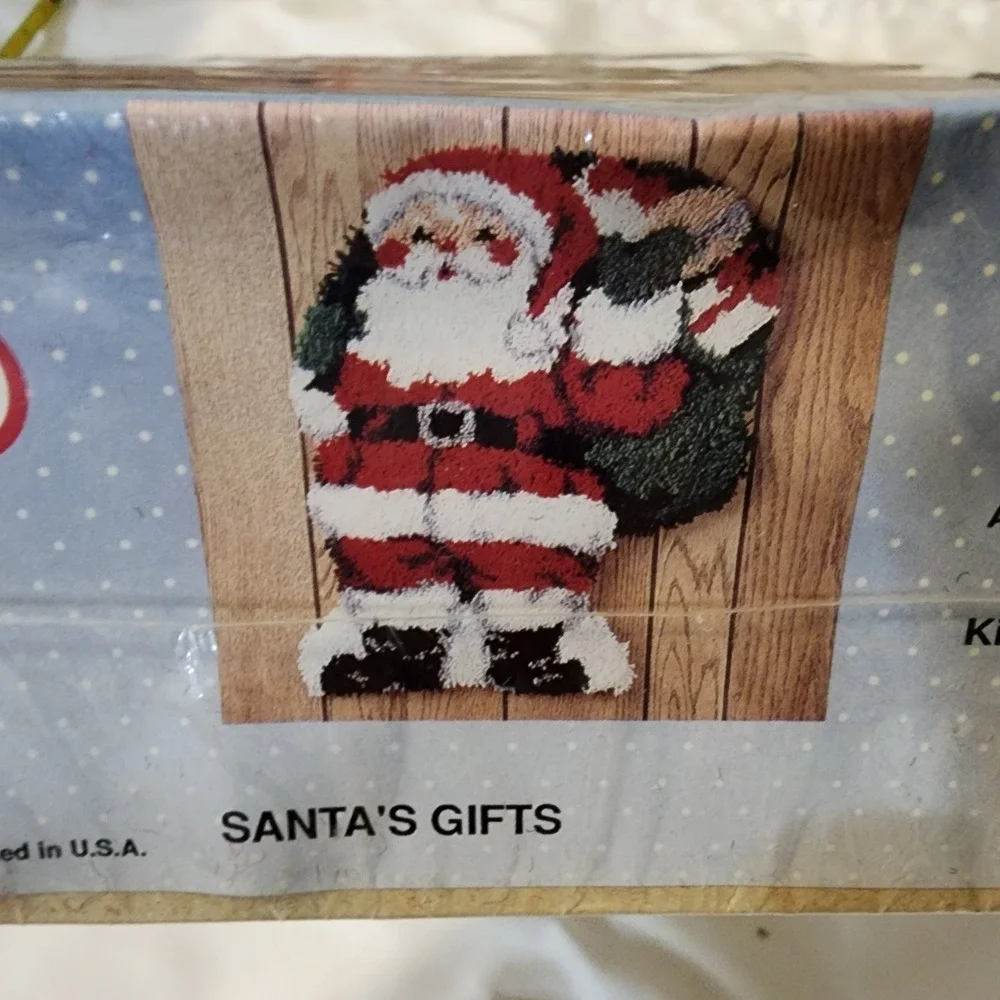 Vtg Christmas Latch‎ Hook Named 